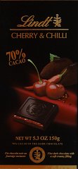 Lindt srednie czarne cherry & chilli 70 cacao